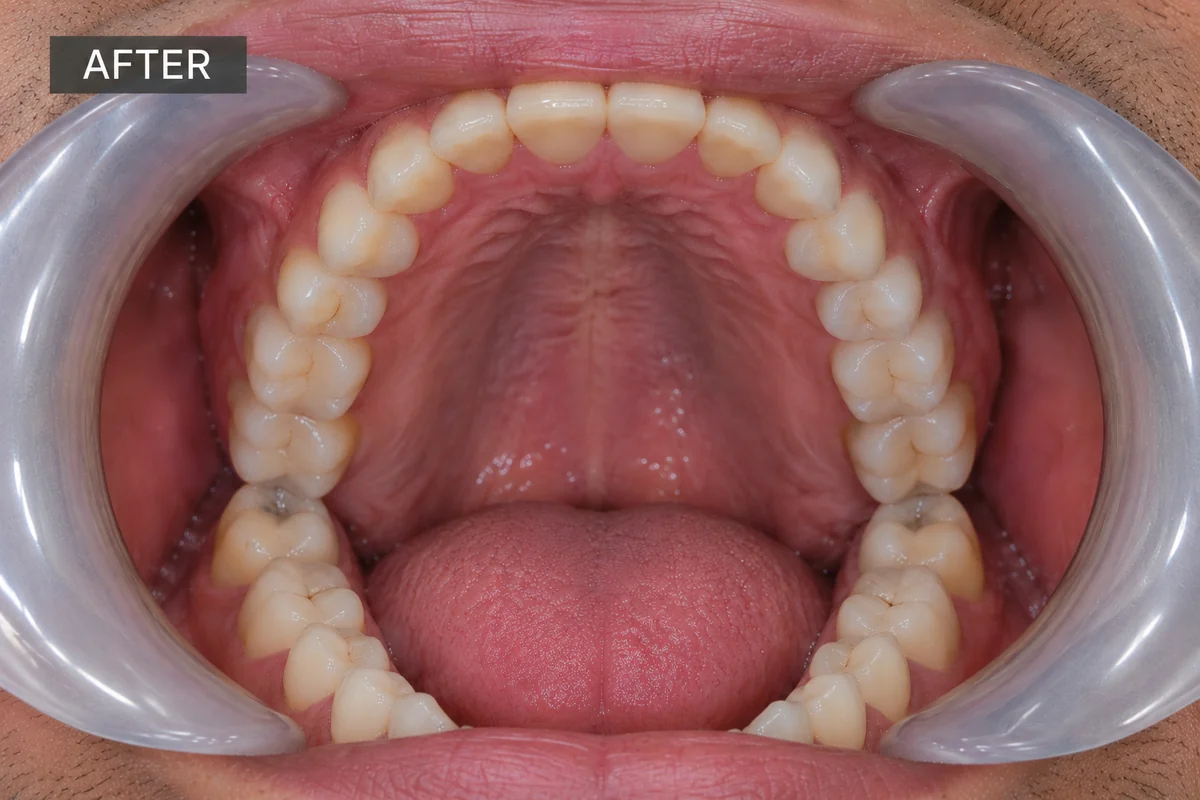 Lingual Braces After Treatment Result